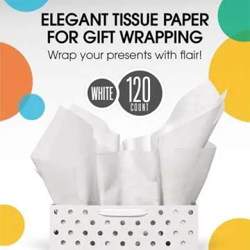 White Tissue Paper Bulk - 960 Sheets For Gift Wrapping