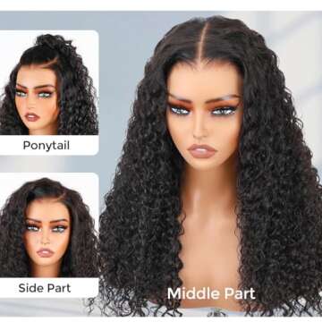 ISEE Hair Wear And Go Glueless Wig Human Hair M Cap 9x6 Water Wave Wig Pre Cut HD Lace 180% Density ...