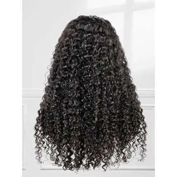 ISEE Hair Wear And Go Glueless Wig Human Hair M Cap 9x6 Water Wave Wig Pre Cut HD Lace 180% Density Deep Curly Lace Front Wig Human Hair Pre Plucked For Beginners 3 Second To Wear Glueless Wig 22 Inch