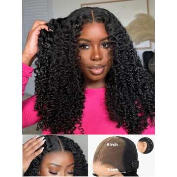 ISEE Hair Wear And Go Glueless Wig Human Hair M Cap 9x6 Water Wave Wig Pre Cut HD Lace 180% Density Deep Curly Lace Front Wig Human Hair Pre Plucked For Beginners 3 Second To Wear Glueless Wig 22 Inch