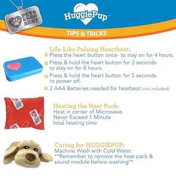 Pets Know Best HuggiePup Cuddly Puppy Behavioral Aid Toy, Great for Crate Training- Pulsing Heartbeat, Heating Pack- Golden Dog