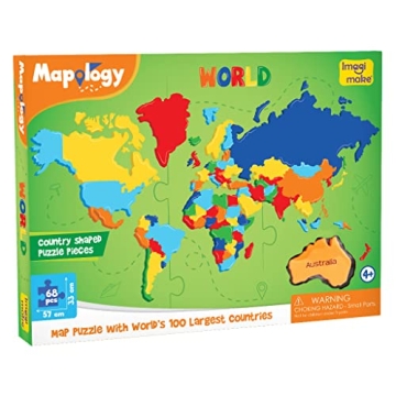 Imagimake Mapology World Map Puzzle - Educational Fun for Kids 4-8!
