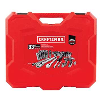 CRAFTSMAN 83-Piece Mechanics Tool Set for DIY Enthusiasts
