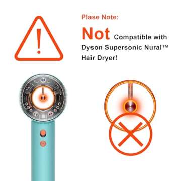 Affogato Wall Mount Holder for Dyson Airwrap and Supersonic Hair Dryer with Hooks and Organizer