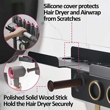 Affogato Wall Mount Holder for Dyson Hair Tools