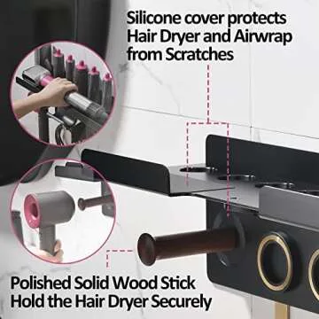 Affogato Wall Mount Holder for Dyson Hair Tools