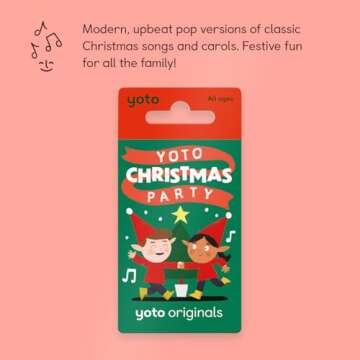 Yoto Christmas Party – Kids Audio Card for Use with Player & Mini All–in–1 Audio Device, Scree...