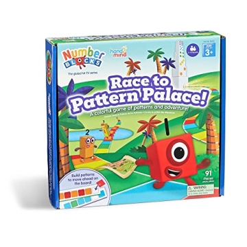 hand2mind Numberblocks Race to Pattern Palace! Board Game, Math Toys for Kids 3-5, Number Toys, Todd...