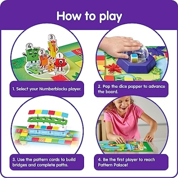 hand2mind Numberblocks Race to Pattern Palace Board Game