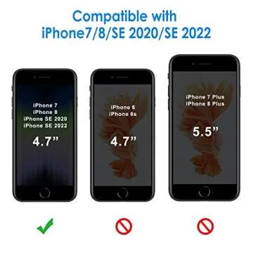 JETech Case for iPhone SE 3/2 (2022/2020 Edition), iPhone 8 and iPhone 7, 4.7-Inch, Non-Yellowing Sh...