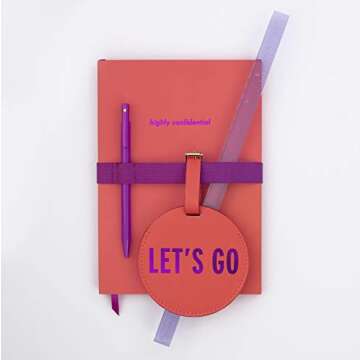 Stylish Kate Spade New York Lined Notebook & Black Pen Set