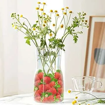 RONRONS 20 Pieces Artificial Strawberry Lifelike Fruit Plastic Strawberries Photography Prop Home Kitchen Cabinet Party Ornament, Small