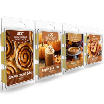 UCC Plant Based Natural Fall Wax Melts - Scented Soy Melts for Autumn