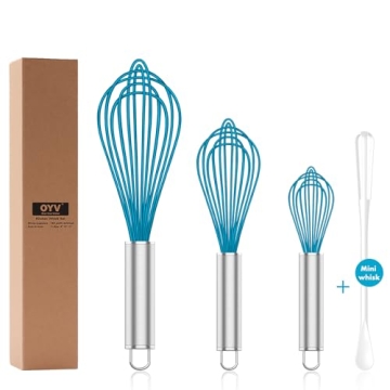 OYV Silicone Whisk Set - Non Scratch & Durable Cookware