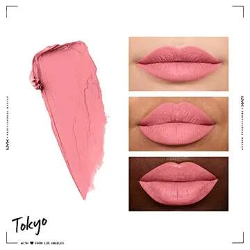 NYX PROFESSIONAL MAKEUP Soft Matte Lip Cream, Lightweight Liquid Lipstick - Tokyo (Bubblegum Pink)