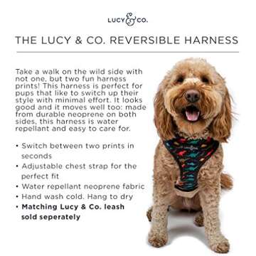 Reversible Dog Harness Walking Halter - Best Designer Pet Harnesses for Extra Small Medium Large XL ...
