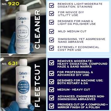 Collinite No. 920 Fiberglass Marine Cleaner, 16 Fl Oz - 2 Pack