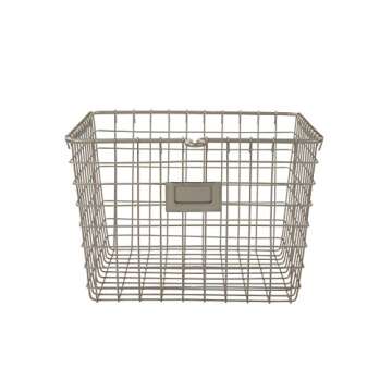 Spectrum Diversified 47977 Storage Basket, Medium, Satin Nickel