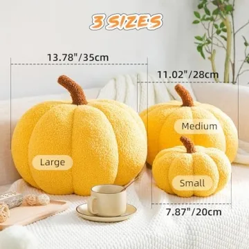 Eoieov Cute 3D Pumpkin Pillows for Home Decor