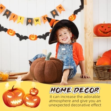 Eoieov Cute 3D Pumpkin Pillows for Home Decor