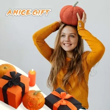 Eoieov Cute 3D Pumpkin Pillows for Home Decor
