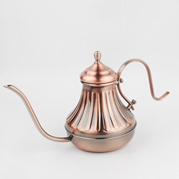 NWFashion Copper Gooseneck Coffee Kettle for Perfect Pouring