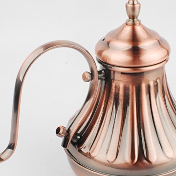 NWFashion Copper Gooseneck Coffee Kettle for Perfect Pouring