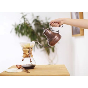 NWFashion Copper Gooseneck Coffee Kettle for Perfect Pouring