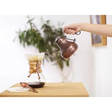 NWFashion Copper Gooseneck Coffee Kettle for Perfect Pouring