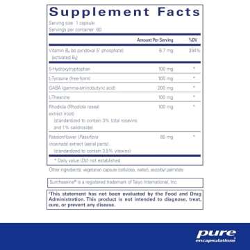 Pure Encapsulations Emotional Wellness | Stress & Cognitive Support | 60 Capsules