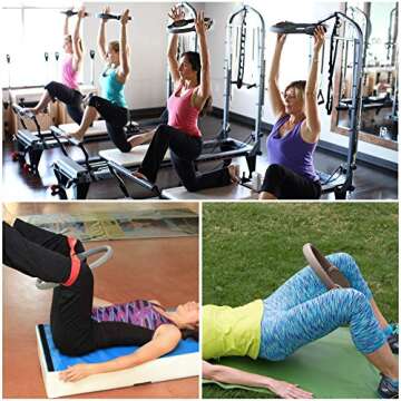 Stone and Clark Pilates Ring – Arm and Leg Strength Training Home Workout Equipment and Resistance Exercises Fitness Ring for Women and Men. (Gray)