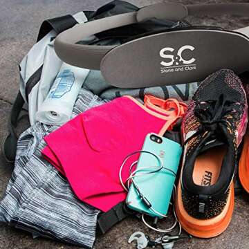 Stone and Clark Pilates Ring – Arm and Leg Strength Training Home Workout Equipment and Resistance Exercises Fitness Ring for Women and Men. (Gray)