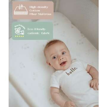 Fodoss Baby Bassinets Bedside Sleeper - All Mesh Bedside Bassinet with Wheels, 7 Height Adjustable Baby Bassinet for Infants, Beige