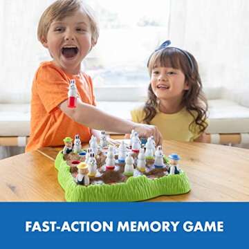 Educational Insights Bunny Hop: Memory & Color Recognition Preschool & Toddler Game, 2-4 Players, Gi...