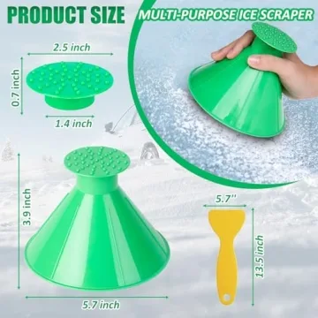 Magical 2 In 1 Ice Scrapers for Windshield - 4 PCS