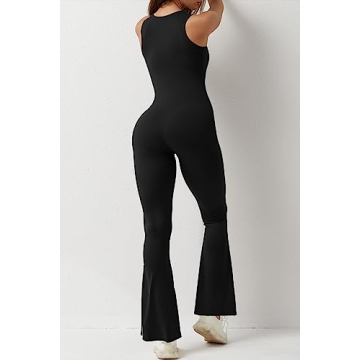 Stylish QINSEN Black Jumpsuit for Women - Flattering & Comfortable