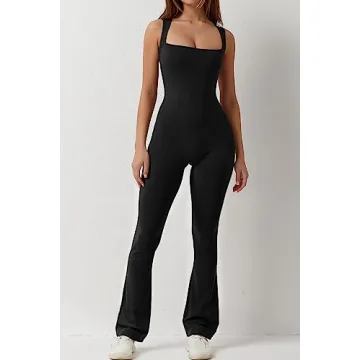 Stylish QINSEN Black Jumpsuit for Women - Flattering & Comfortable