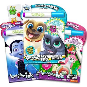 Disney Magic Ink Coloring Book Set for Girls Toddlers Kids - Bundle of 3 Imagine Ink Books Featuring...