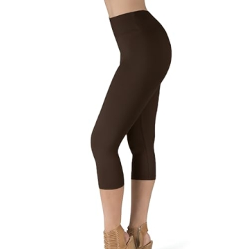 SATINA Women's High Waisted Leggings - Fleece, Capri & Full Length with Pockets