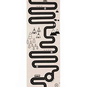 Muyumida Baby Crawl Mat Kids Adventure Rug Floor Mat Street Map Funny Baby Infant Blankets Tapestries Crawling Carpet Kids Rug