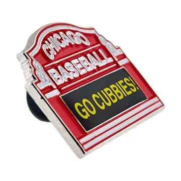 PinMart Chicago Baseball Enamel Pin Set Unique Gift Idea