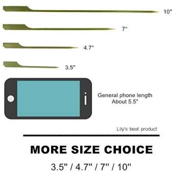 HOPELF 3.5 inch Bamboo Paddle Picks Skewers Toothpicks for Cocktail，Appetizers，Fruit，Sandwich，Barbeque Snacks.Wood pick More Size Choices 3.5''/ 4.7''/ 7''/ 10'' (Pack of 100)
