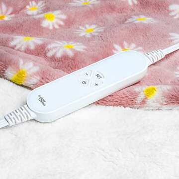 GOQO TOMO Electric Heated Blanket 50" x 60" Throw Blanket with 12 Heating Levels for Home Office Use...