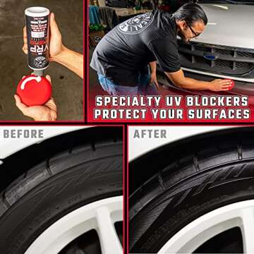 Chemical Guys VRP Vinyl, Rubber and Plastic Non-Greasy Dry-to-The-Touch Long Lasting Super Shine Dressing for Tires, Trim and More, 16 fl oz (3 Pack)
