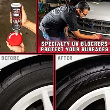 Chemical Guys VRP Vinyl, Rubber and Plastic Non-Greasy Dry-to-The-Touch Long Lasting Super Shine Dressing for Tires, Trim and More, 16 fl oz (3 Pack)