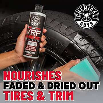 Chemical Guys VRP Vinyl, Rubber and Plastic Non-Greasy Dry-to-The-Touch Long Lasting Super Shine Dressing for Tires, Trim and More, 16 fl oz (3 Pack)