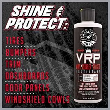Chemical Guys VRP Vinyl, Rubber and Plastic Non-Greasy Dry-to-The-Touch Long Lasting Super Shine Dressing for Tires, Trim and More, 16 fl oz (3 Pack)
