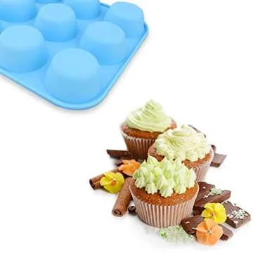 HomEdge Silicone Muffin Pan for Easy Baking and Cleanup