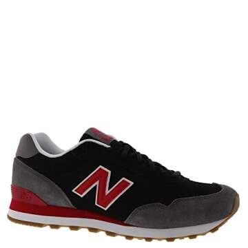 New Balance Men's 515 V3 Sneaker, Black/Team Red, 9