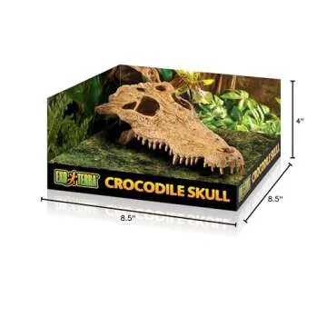 Exo Terra Crocodile Skull Terrarium Decor - Stylish & Safe